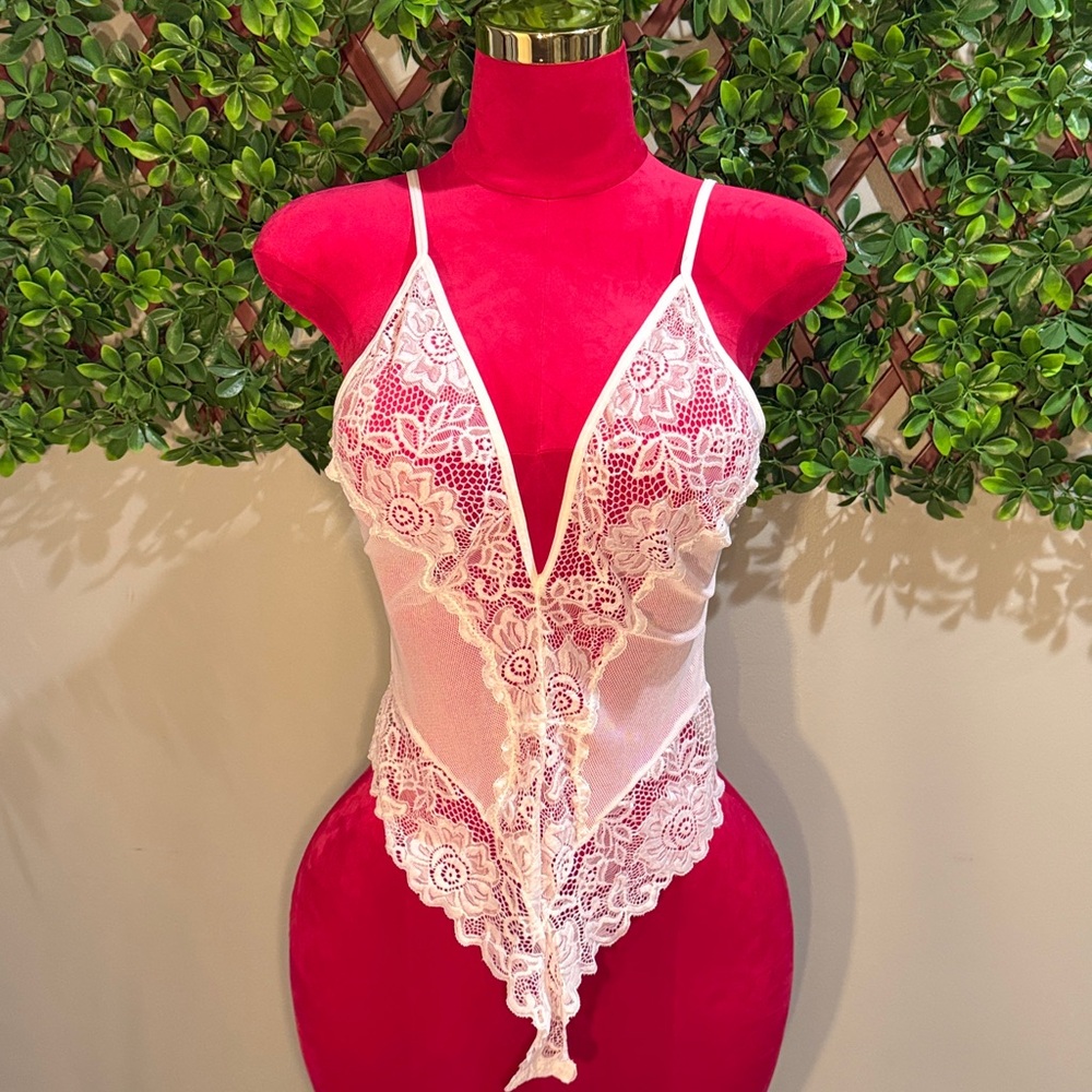 White Lace Bodysuit lingerie